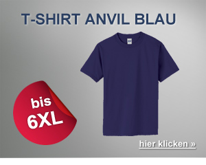 Anvil Übergrößen T-Shirt blau