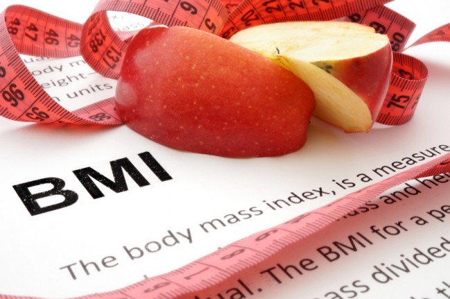 Maßband, Apfel und BMI
