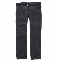 Schwarz-melierte Stretch-Jeans Peter von Pionier