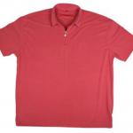 rotes Poloshirt mit Kunstfaser